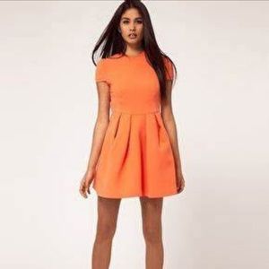 Nordstrom AQUA by Aqua viper dress in bright orange size 8 New Without tags